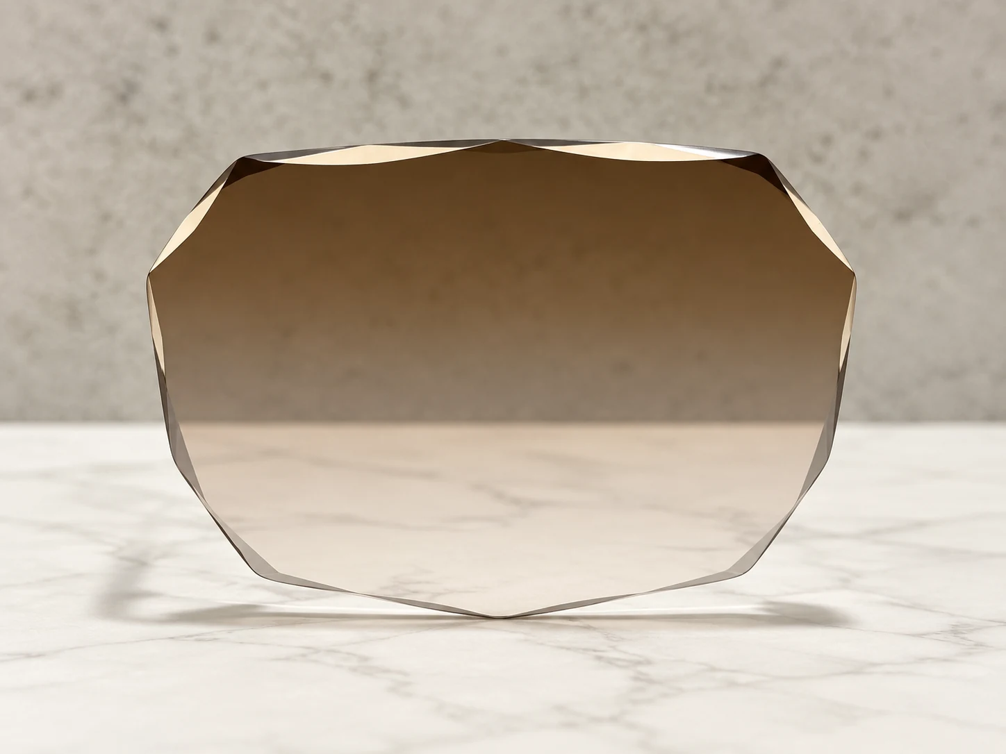Vooraanzicht van een bril met diamond cut geslepen glazen